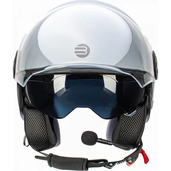 Casco jet Befast Rapid Connect III Grigio Opaco con interfono integrato