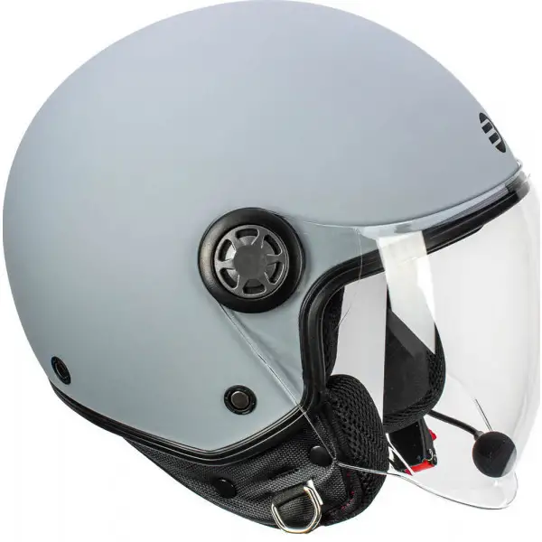 Casco jet Befast Rapid Connect III Grigio Opaco con interfono integrato