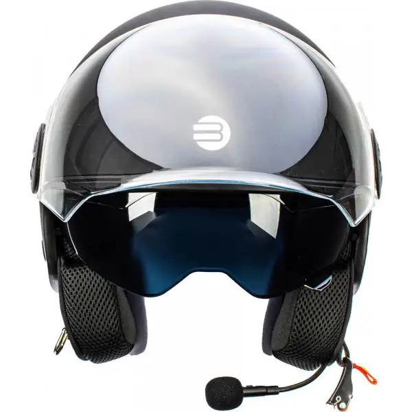 Casco jet Befast Rapid Connect III Nero Opaco con interfono integrato