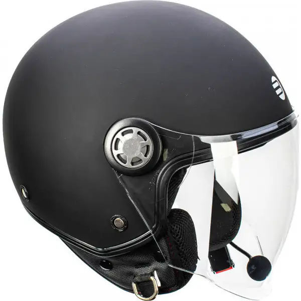 Casco jet Befast Rapid Connect III Nero Opaco con interfono integrato