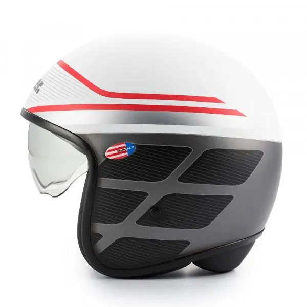 Casco jet Blauer Pilot 1.1 in fibra grafica B bianco lucido