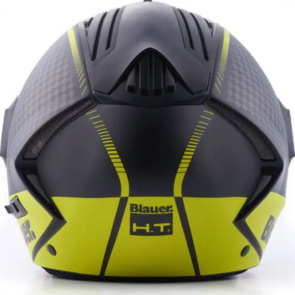 Casco jet Blauer REAL HT Nero Giallo Titanio Opaco