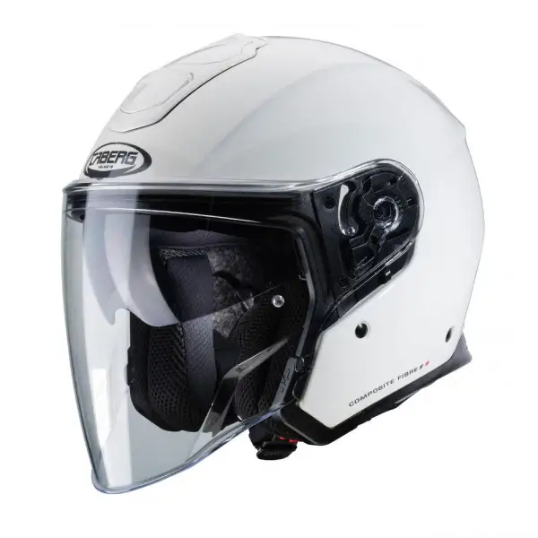 Casco jet CABERG FLYON in fibra Bianco