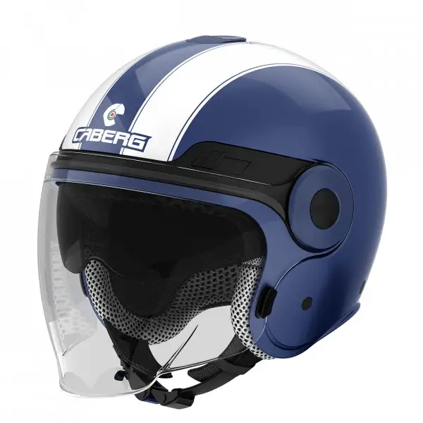 Casco jet Caberg Uptown Legend Blu Notte Bianco