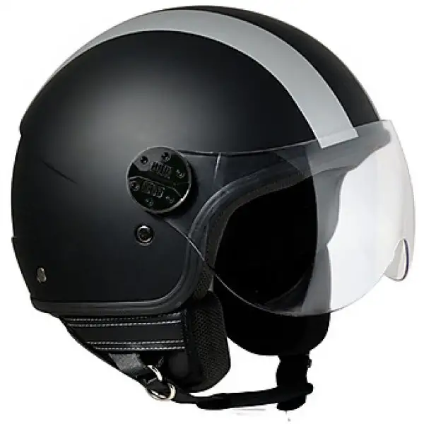 Casco jet CGM 109G Miami Nero Gommato