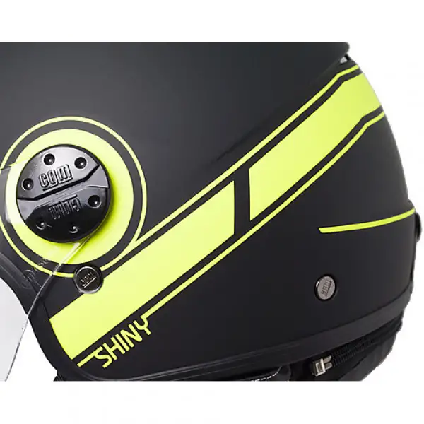 Casco jet CGM 109S Shiny Giallo Fluo Nero Opaco