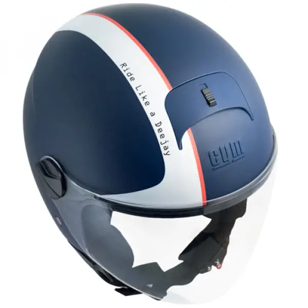 Casco jet CGM Deejay 107DJ1 Blu Gommato