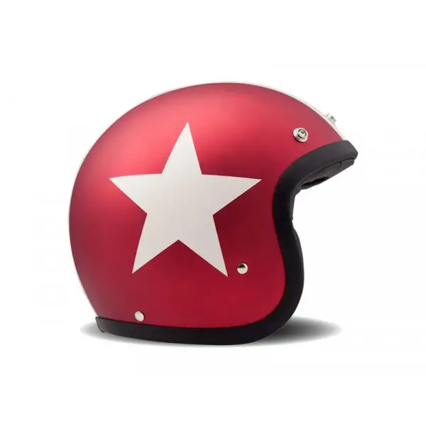 Casco jet DMD VINTAGE STAR COMET rosso