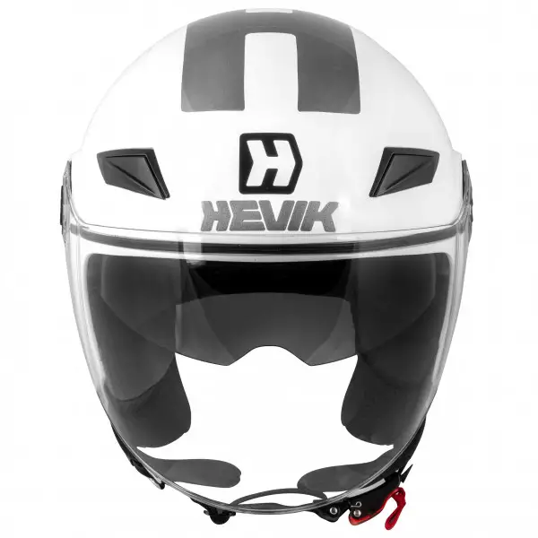 Casco jet Hevik Tread Bianco Nero