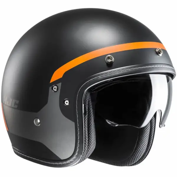 Casco jet HJC FG 70s MODIK in fibra MC7SF Nero arancio