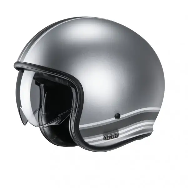 Casco jet HJC V30 SENTI in fibra MC10SF Argento