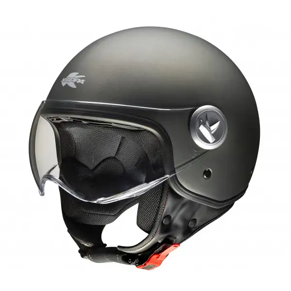 Casco jet Kappa KV20 Rio B titanio opaco