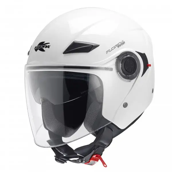 Casco jet Kappa KV22 Florida bianco lucido