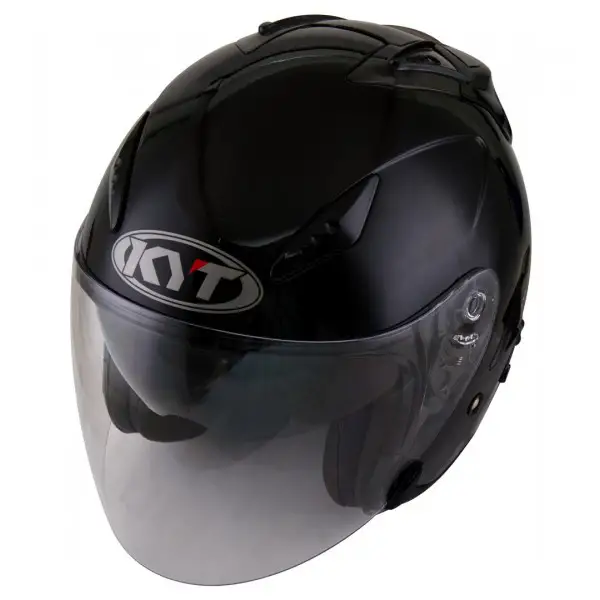 Casco jet Kyt by Suomy Hellcat Plain nero lucido