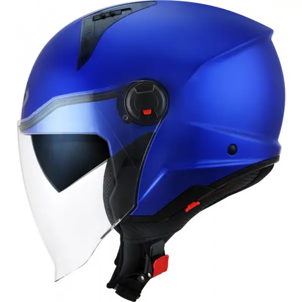 Casco jet Kyt D-CITY Plain Blu metallizzato