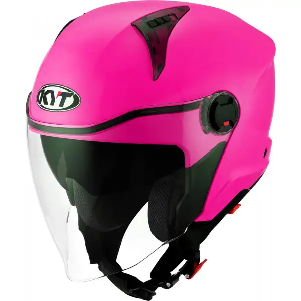 Casco jet Kyt D-CITY Plain Fucsia Fluo