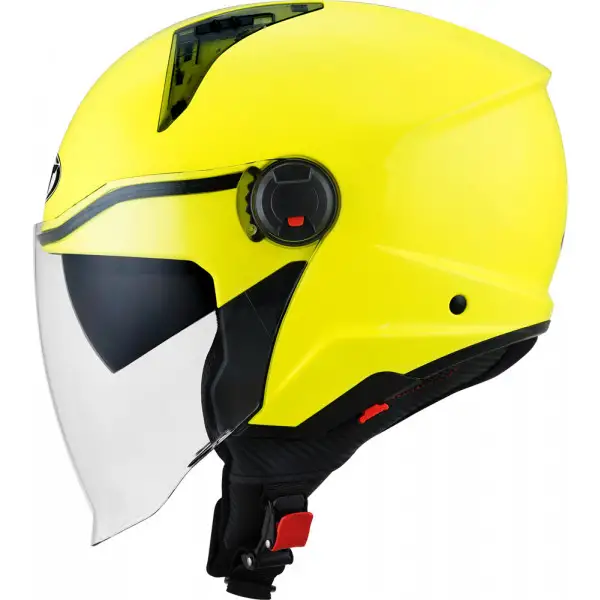 Casco jet Kyt D-CITY Plain Giallo Fluo