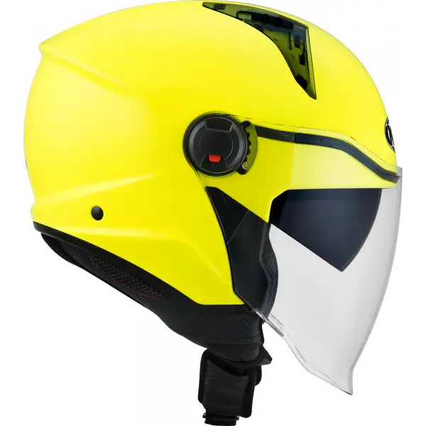 Casco jet Kyt D-CITY Plain Giallo Fluo