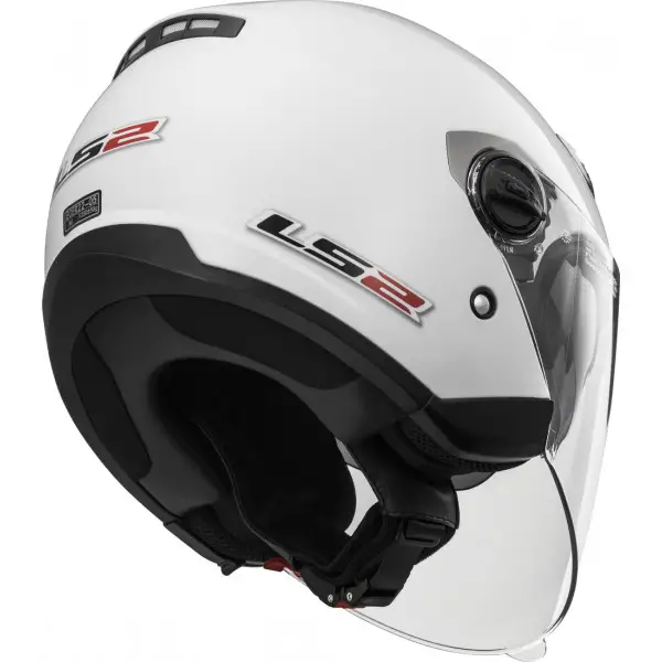 Casco jet LS2 OF569 Track Bianco