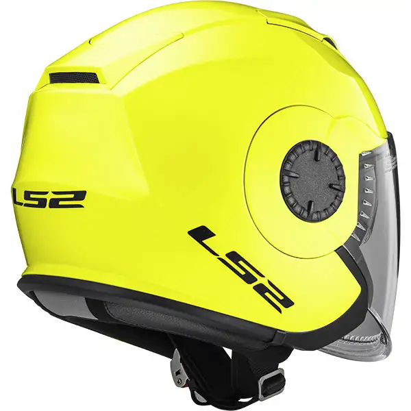 Casco jet LS2 OF570 VERSO GLOSS Giallo HiVis