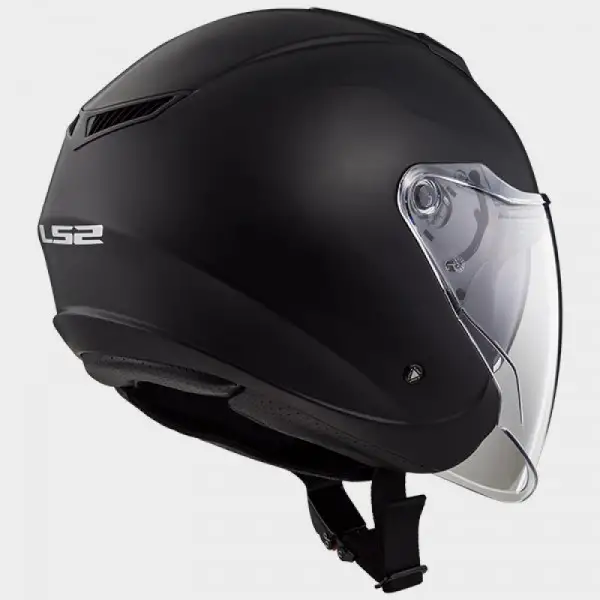 Casco jet LS2 OF573 Twister doppia visiera nero opaco