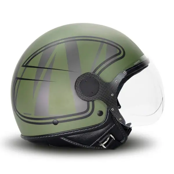 casco jet MM Independent Elegant verde militare