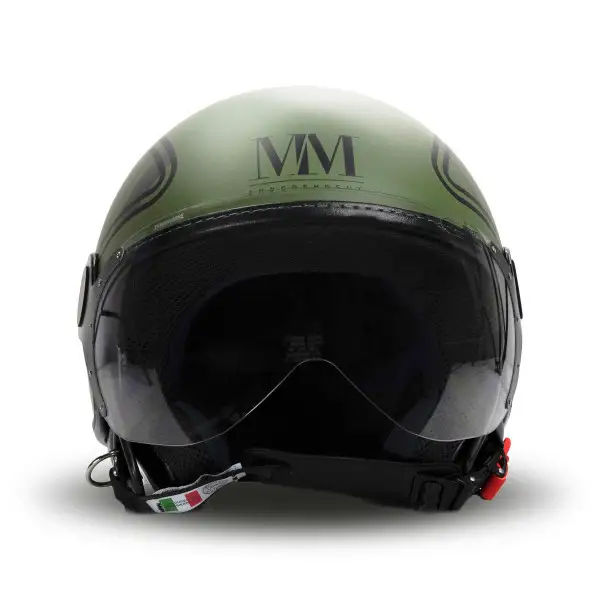 casco jet MM Independent Elegant verde militare
