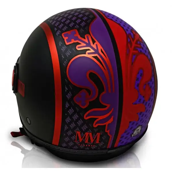 Casco jet MM Independent Fiorentina Nero