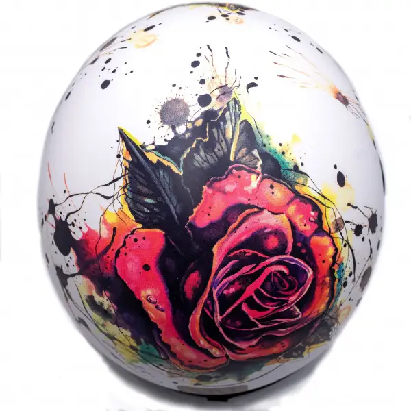 Casco jet MM Independent Tattoo Rose Bianco opaco