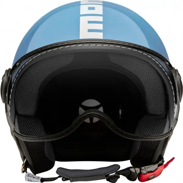 Casco jet MOMO DESIGN FIGHTER CLASSIC Azzurro lucido Bianco