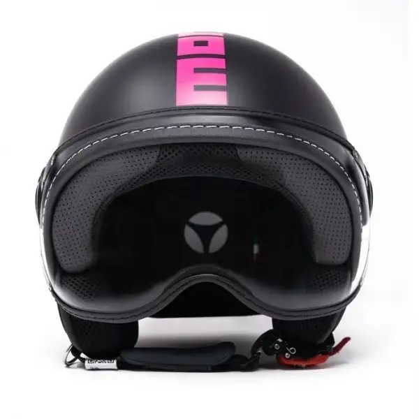 Casco jet Momo Design Fighter Fluo Nero Opaco Fluo