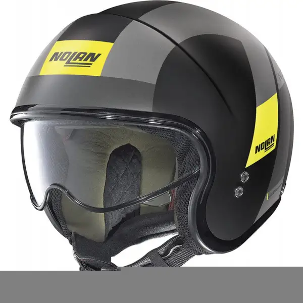 Casco jet Nolan N21 SPHEROID Nero opaco Grigio Giallo