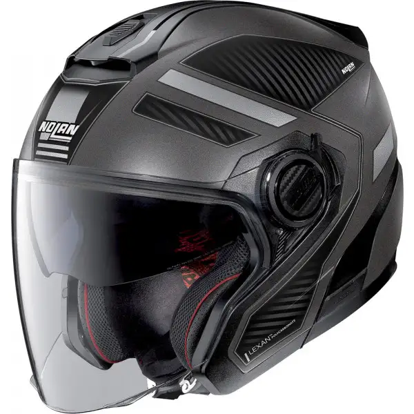 Casco jet Nolan N40-5 BELTWAY N-COM Grigio Opaco