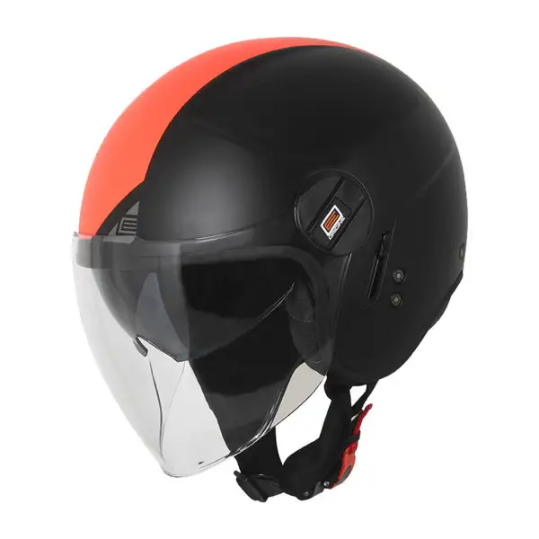 Casco jet Origine Alpha Next Rosso fluo Nero