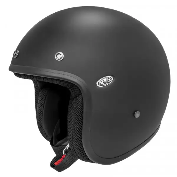 Casco jet Premier CLASSIC U9BM in fibra Nero Opaco