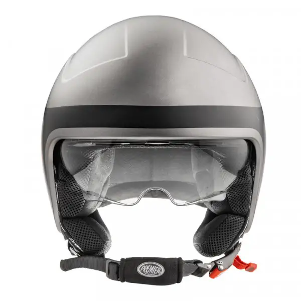 Casco jet Premier ROCKER ON 17 BM Titanio Nero Opaco