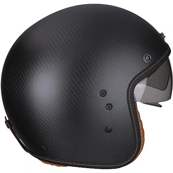 Casco jet Scorpion BELFAST CARBON UNI Carbon Nero Opaco