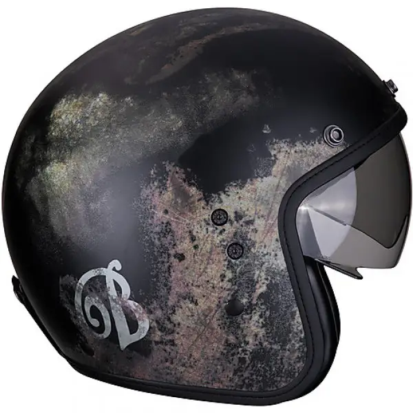 Casco jet Scorpion BELFAST TEMPUS in fibra Nero