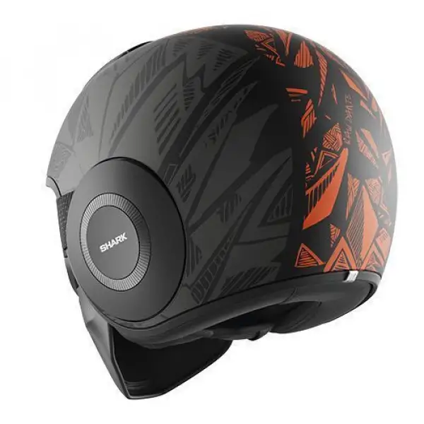 Casco jet Shark Raw Dante Mat nero arancio antracite opaco