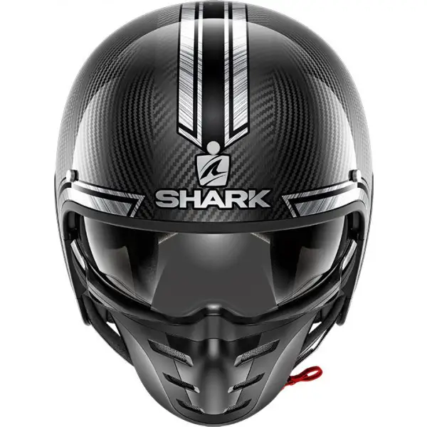 Casco jet Shark S-DRAK VINTA Carbonio Cromato Argento