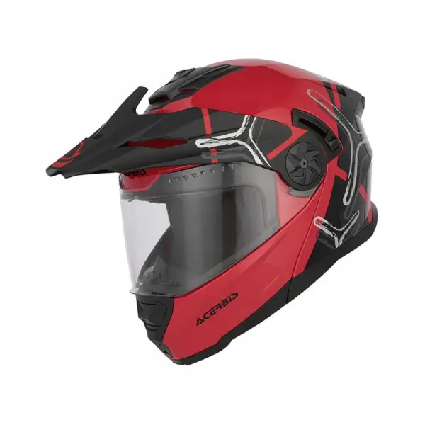 Casco Modulare Acerbis Rider Rosso Nero
