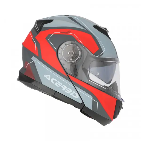 Casco Modulare Acerbis Serel Grigio Rosso
