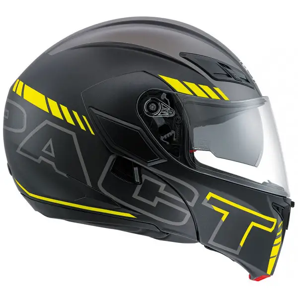 Casco Modulare Agv Compact Multi Seattle nero opaco argento gial