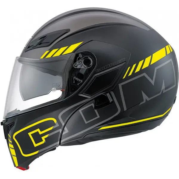 Casco modulare Agv Compact ST Multi Seattle nero opaco argento giallo fluo Pinlock