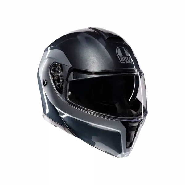 casco modulare AGV Streetmodular Levico grigio argento