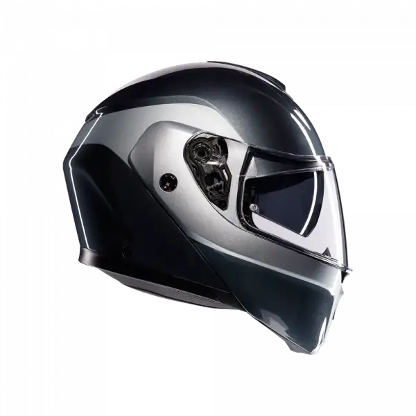 casco modulare AGV Streetmodular Levico grigio argento
