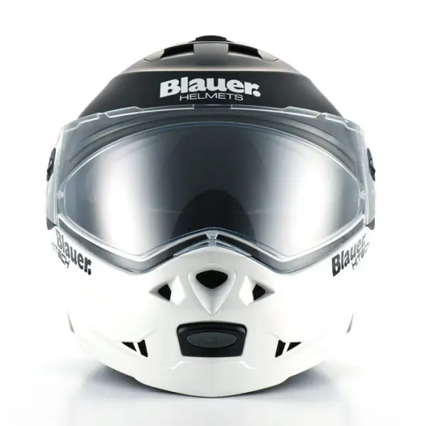 Casco modulare Blauer Sky nero opaco bianco perla