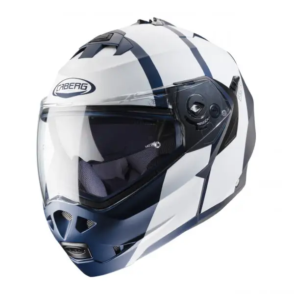 Casco modulare Caberg Duke II Impact blu opaco bianco