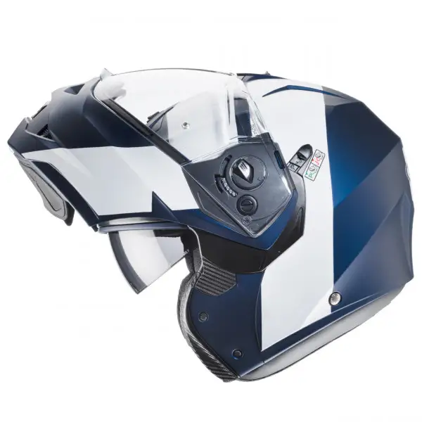 Casco modulare Caberg Duke II Impact blu opaco bianco