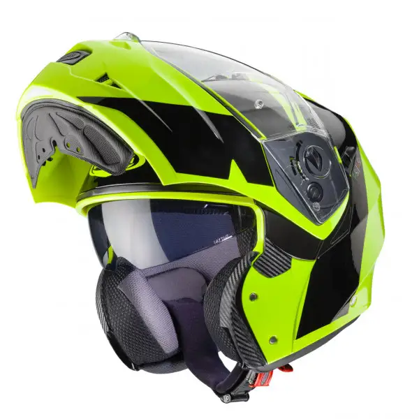 Casco modulare Caberg Duke II Impact giallo fluo nero